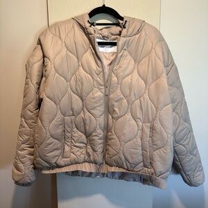 Calvin Klein Jeans Tan Quilted Puffer Jacket